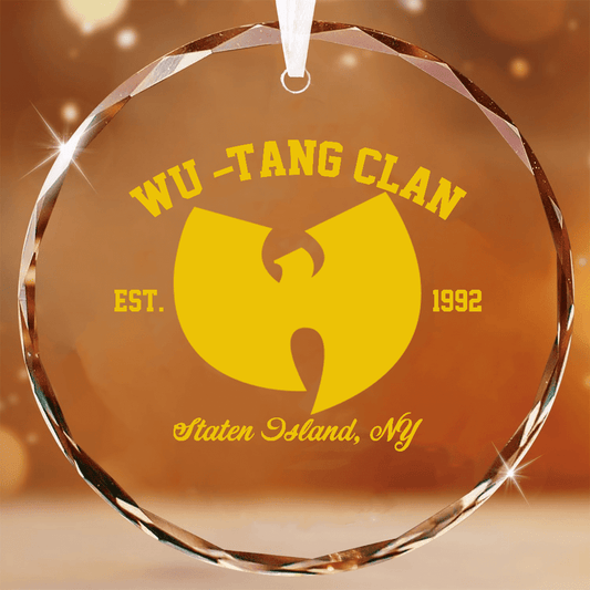 Wu-Tang Clan Glass Ornament, 1992 New York Hip Hop Fan Collectible, Crystal Glass Ornament