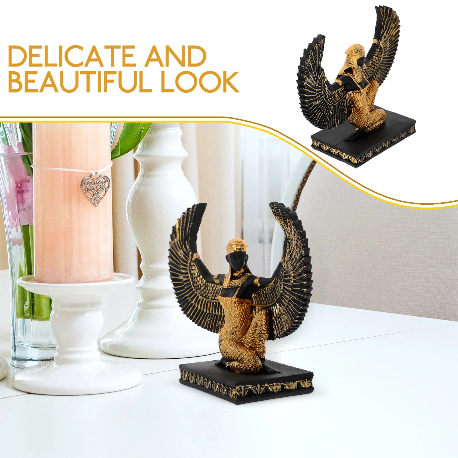 Ornaments Household Egyptian Statue Office Resin Female God Figurines Goddess