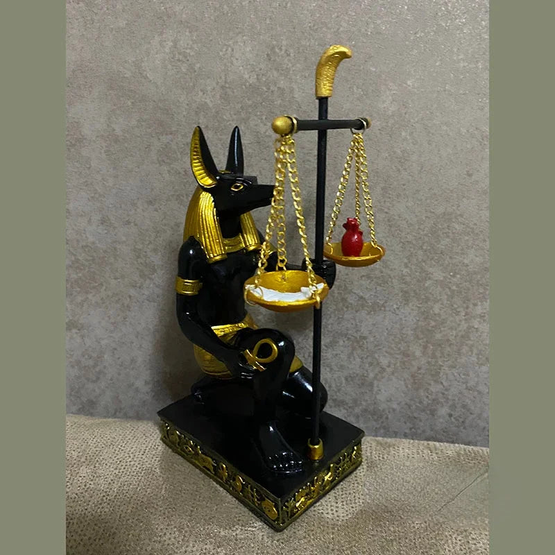 New Ancient Egyptian Statue Anubis Fair Balance Scale Judge Dog God Ornament Tourist Souvenir