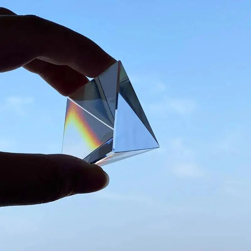 Prism Optical Glass Crystal Pyramid 40Mm Side Length Rectangular Pyramid Polyhedral Popularization of Science Studying