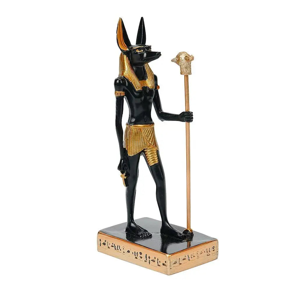 Anubis Mummy Statue Ancient Egyptian God of Afterlife Sculpture Figurine Mysterious Underworld Guardian Decor for Home Office