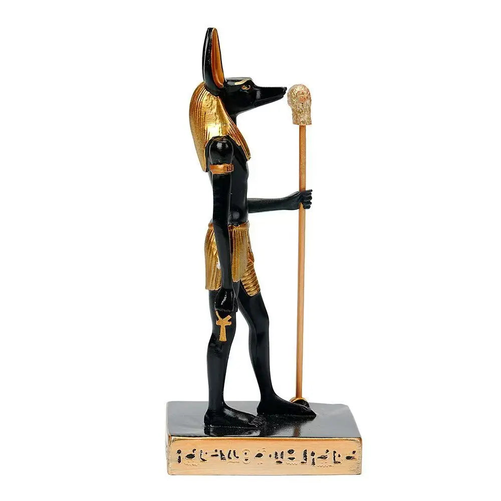 Anubis Mummy Statue Ancient Egyptian God of Afterlife Sculpture Figurine Mysterious Underworld Guardian Decor for Home Office